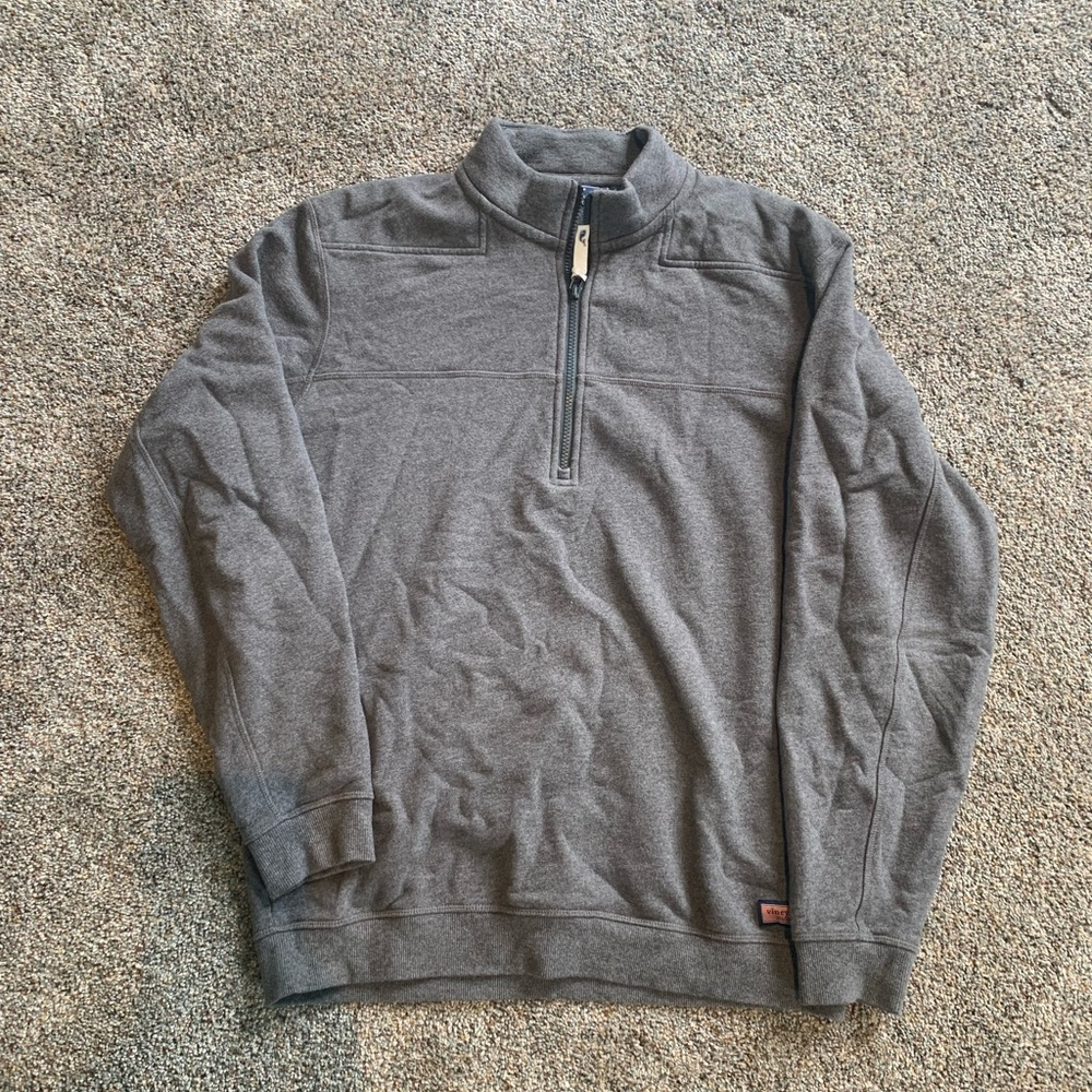 Vineyard Vines Men’s Medium 1/4 zip gray